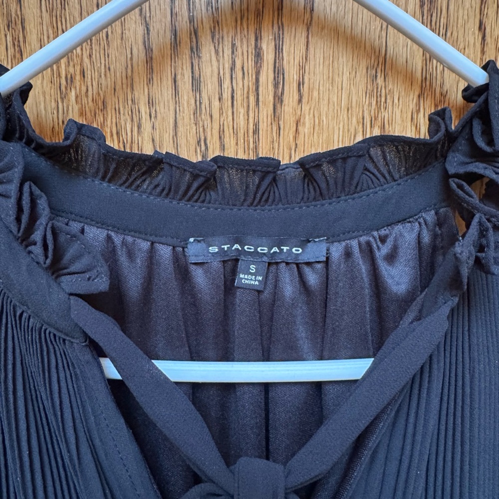 Staccato Black Ruffled Dress - Picture 2 of 3
